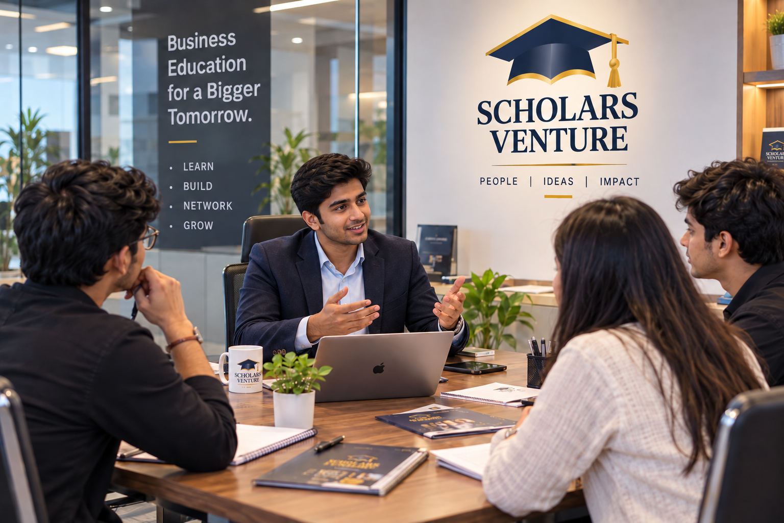 A prospective student speaking with the admissions team